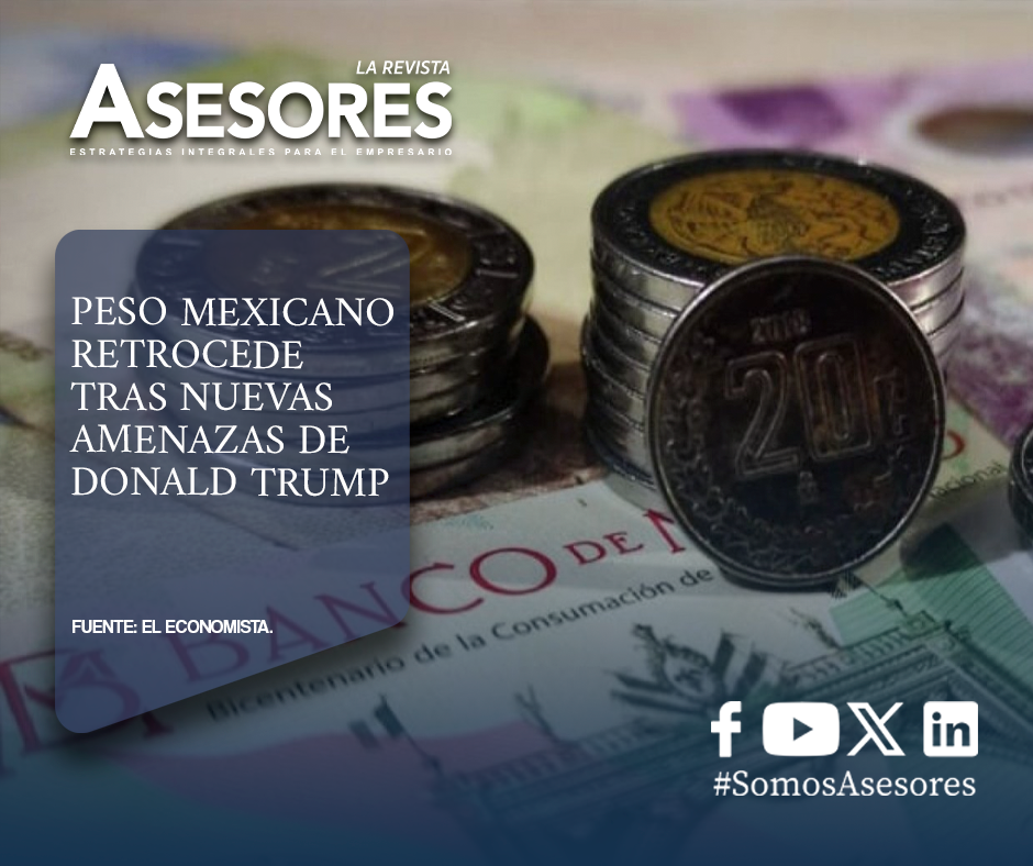 Peso mexicano retrocede